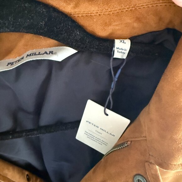 Peter Millar Crown Suede Goat Leather Jacket Windproof Water-Resistant XL - Picture 8 of 9